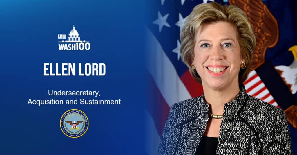 Ellen Lord, DoD Acquisition Chief, Added to 2019 Wash100 for Vision in Defense Procurement, F-35 Program and Space Force