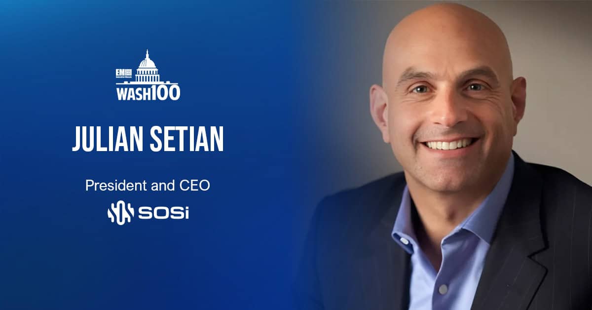 Julian Setian, SOSi President and CEO, Inducted Into 2019 Wash100 for Acquisition and Military Contract Leadership