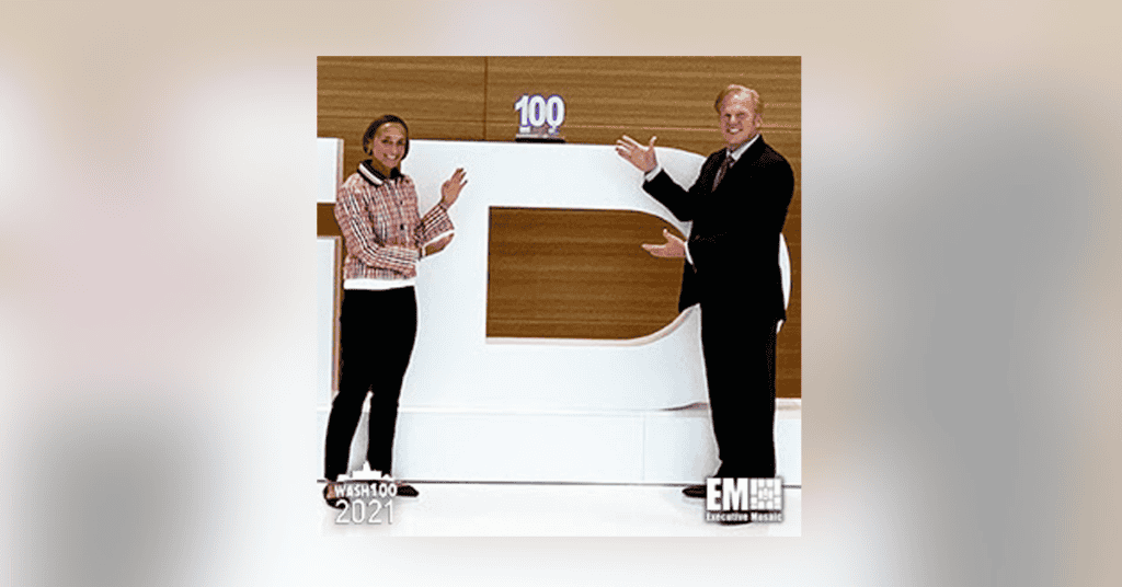 GDIT President Amy Gilliland Presented Fourth Consecutive Wash100 Award By Executive Mosaic CEO Jim Garrettson