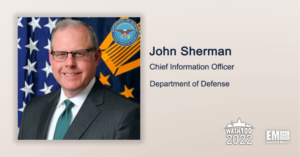 Executive Mosaic Presents DOD CIO John Sherman's 1st Wash100 Recognition