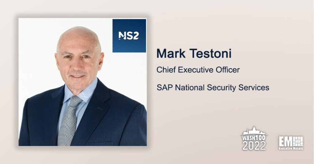SAP NS2 CEO Mark Testoni Wins 7th Wash100 Award