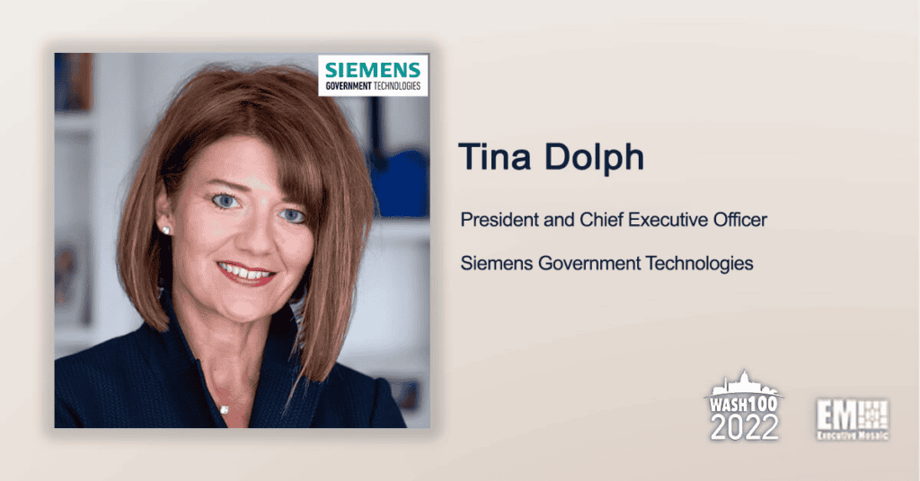 Executive Mosaic Announces 4th Consecutive Wash100 Award for Tina Dolph, Siemens Government Technologies President & CEO