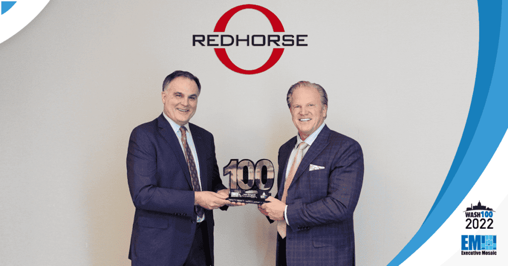 RedHorse CEO John Zangardi Receives His 1st Wash100 Award From Executive Mosaic CEO Jim Garrettson