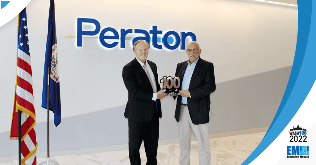 Peraton's Stu Shea Presented 6th Wash100 Award By Executive Mosaic CEO Jim Garrettson