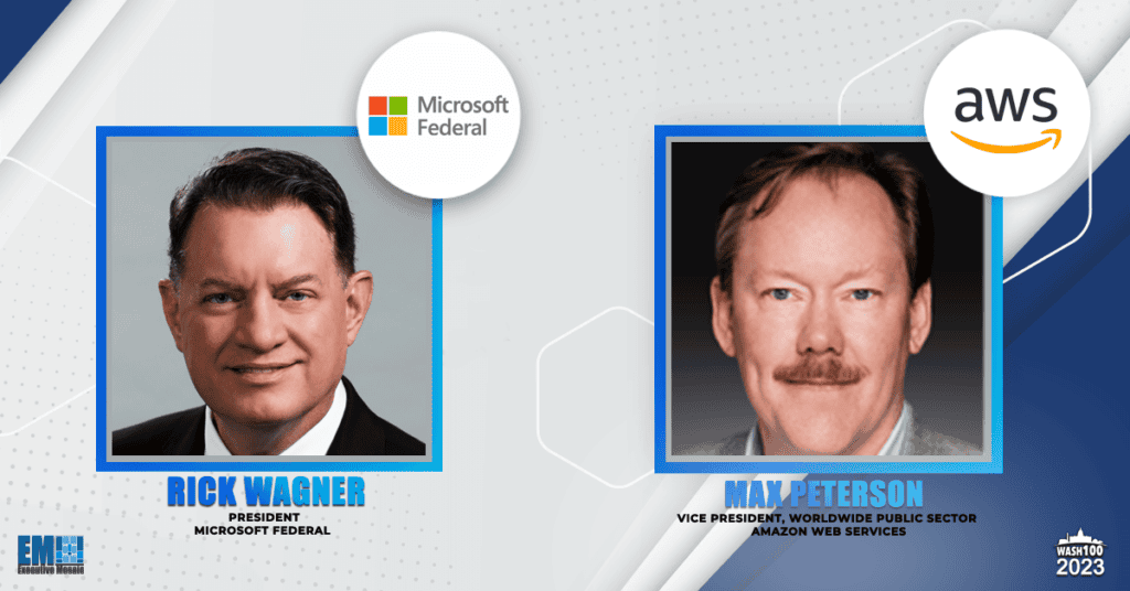 Executive Mosaic Honors Microsoft Federal’s Rick Wagner & Max Peterson of AWS as 2023 Wash100 Award Winners