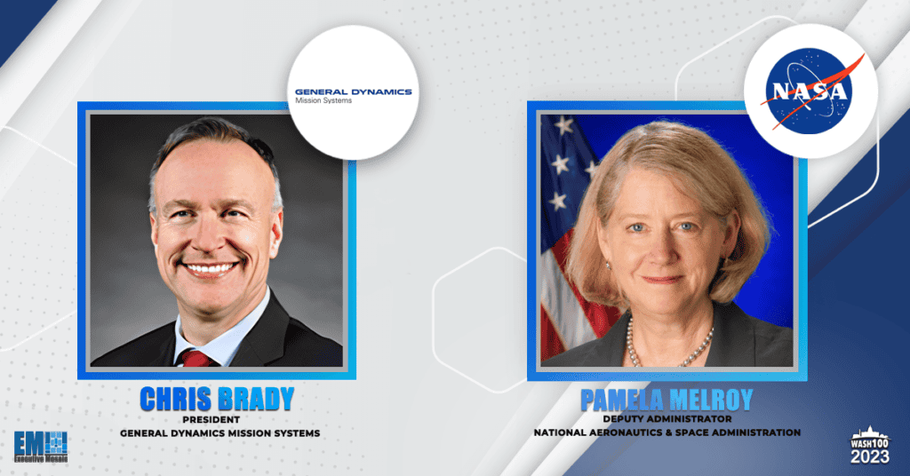 Executive Mosaic Highlights GDMS’ Chris Brady and NASA’s Pamela Melroy in Honor of 2023 Wash100 Wins
