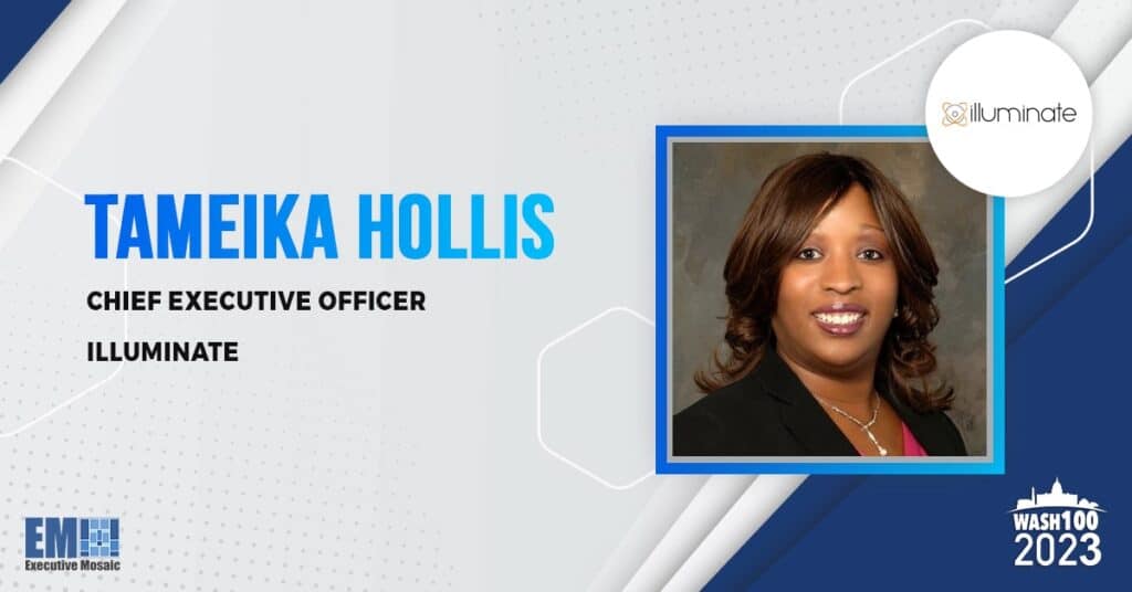 Executive Mosaic Presents Illuminate CEO Tameika Hollis' 1st Wash100 Award for GovCon Career Growth
