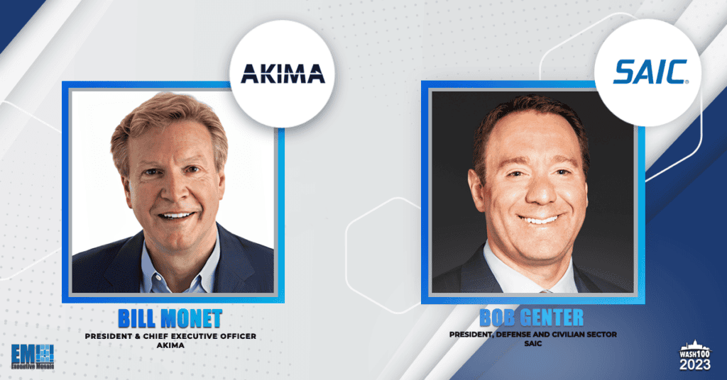 Private Sector Leaders Bill Monet & Bob Genter Held Up in Recognition of 2023 Wash100 Award Wins