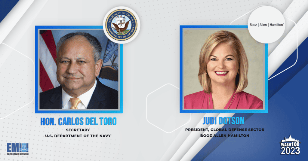 Executive Mosaic Spotlights Carlos Del Toro and Judi Dotson in Recognition of 2023 Wash100 Wins