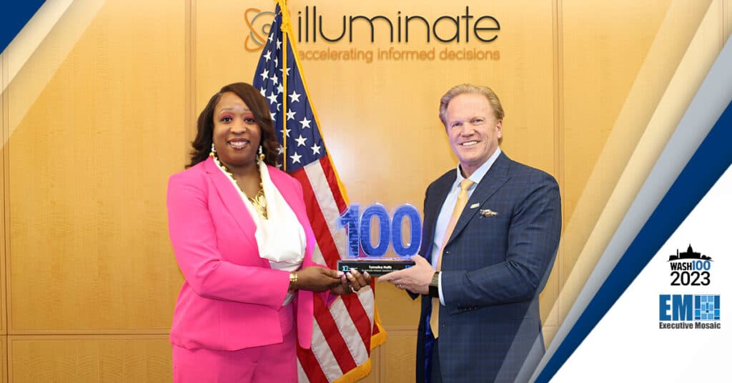 Tameika Hollis Accepts 1st Wash100 Award in Meeting With Executive Mosaic CEO Jim Garrettson