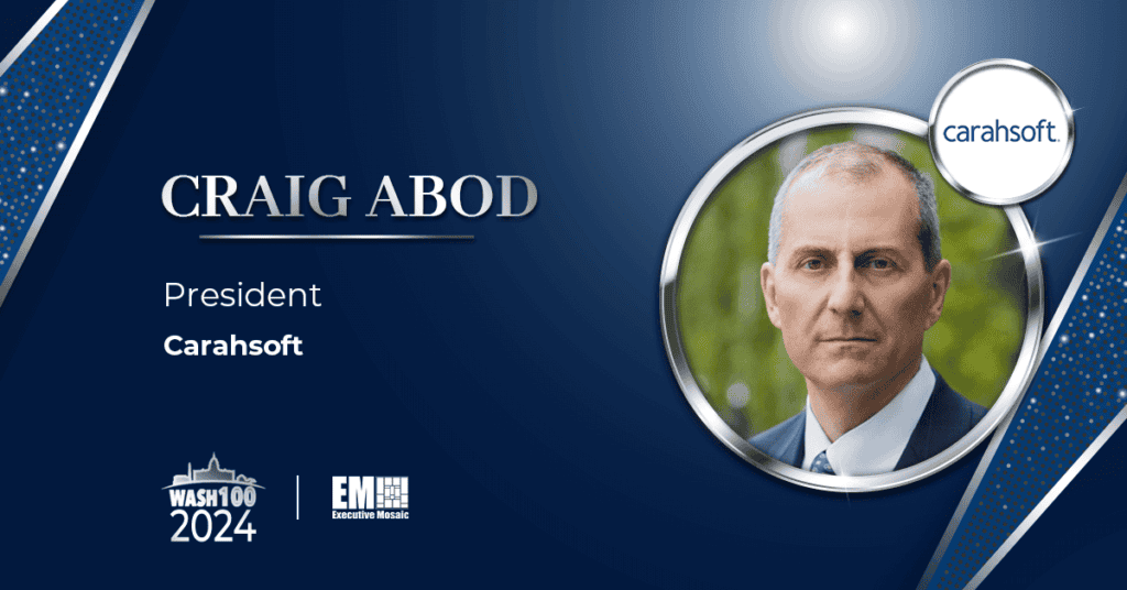 Carahsoft’s Craig Abod Secures 10th Wash100 Award