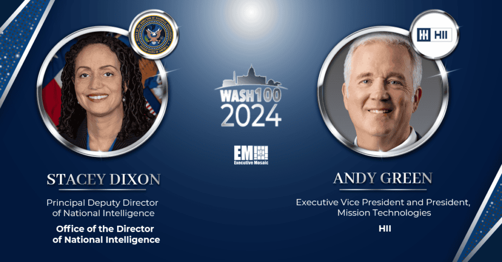 PDDNI Stacey Dixon and HII’s Andy Green Named to 2024 Wash100 List