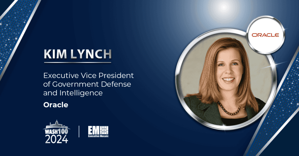 Oracle's Kim Lynch Honored With 2024 Wash100 Award for Expanding Federal Market Reach & Advancing Cloud Technology