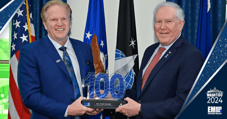 Air Force Secretary Frank Kendall Receives 2024 Wash100 Award | Wash100