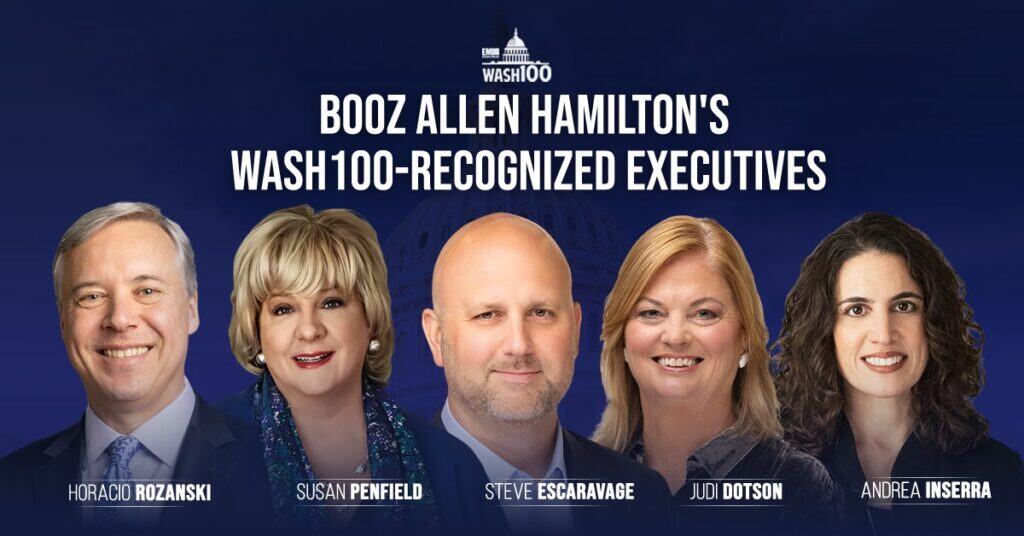 Executives from Booz Allen Hamilton who have won the Wash100 Award during the award's 10+ years