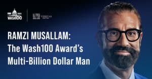 Graphic of Ramzi Musallam, Veritas Capital CEO and managing partner, who is worth $9.2 billion