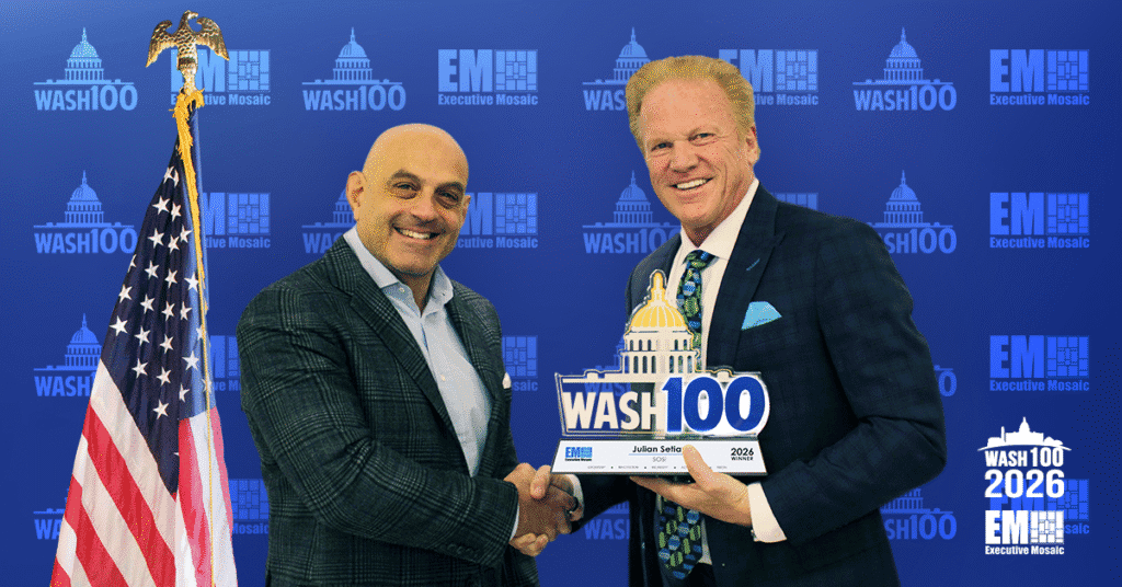 SOSi CEO Julian Setian Accepts 2026 Wash100 Award