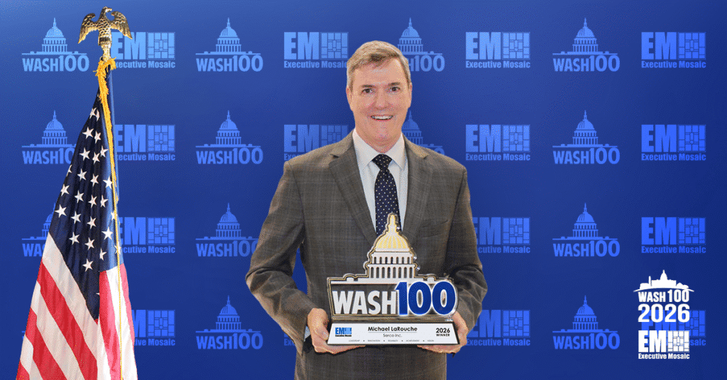 Serco North America CEO Michael LaRouche Accepts 2026 Wash100 Award