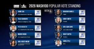 2026 Wash100 Popular Vote Rankings Week 1