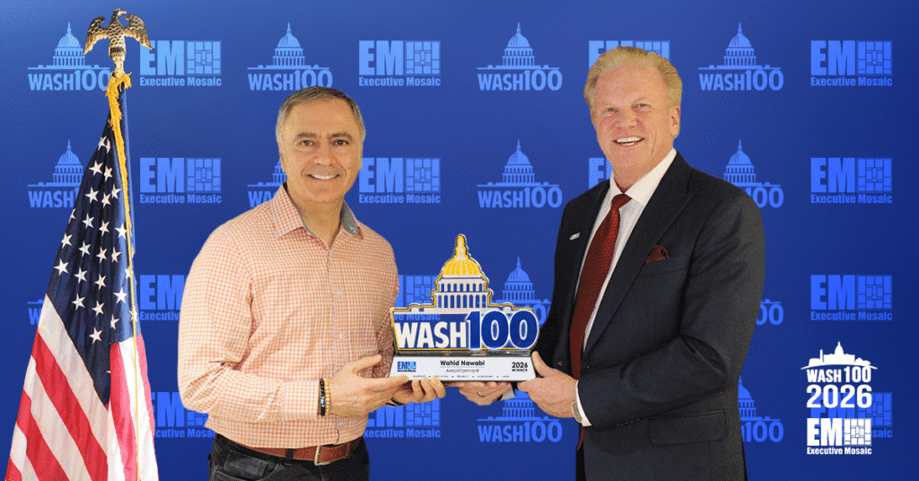 AV CEO Wahid Nawabi Accepts 2026 Wash100 Award