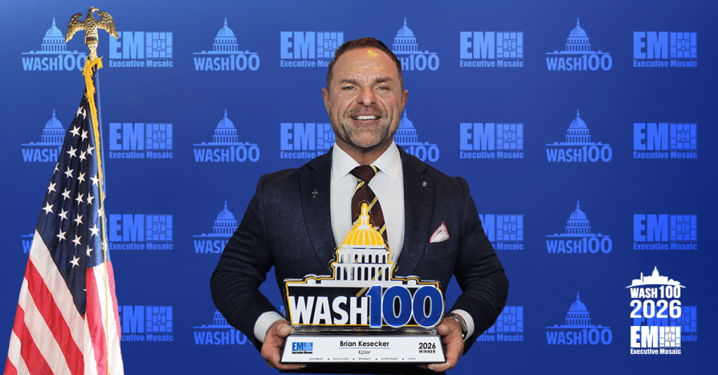 Brian Kesecker. Kpler’s executive director of U.S. government business and strategy, received the 2026 Wash100 Award.
