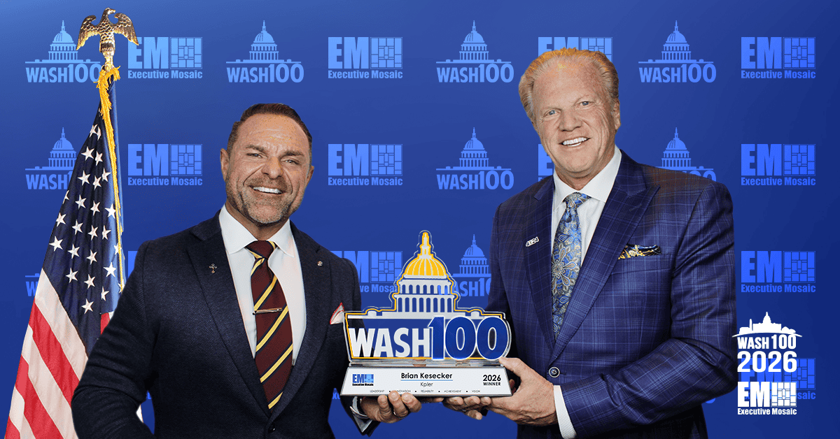 Brian Kesecker Accepts 2026 Wash100 Award