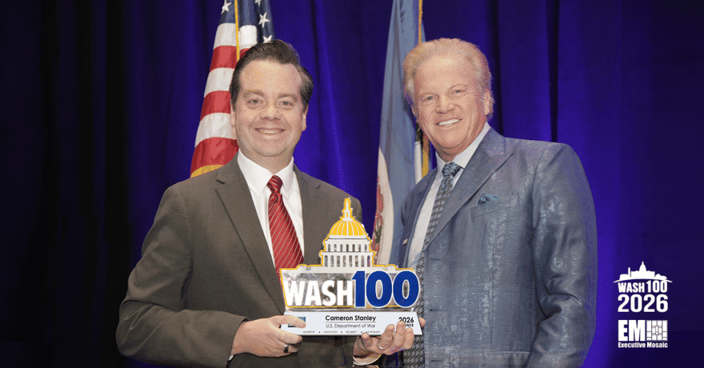 DOW CDAO Cameron Stanley Accepts 2026 Wash100 Award