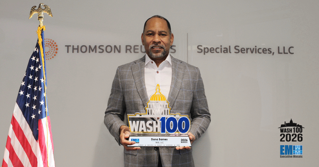 TRSS President Dana Barnes accepted the 2026 Wash100 Award.