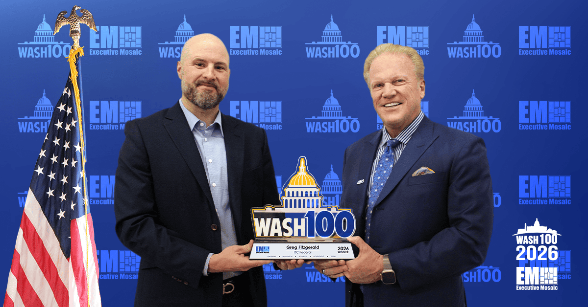 ITC Federal CEO Greg Fitzgerald Accepts 2026 Wash100 Award