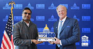 SAIC Exec Srini Attili Accepts 2026 Wash100 Award