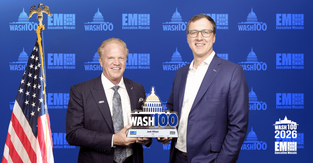 LMI CEO Josh Wilson Accepts 2026 Wash100 Award LMI CEO Josh Wilson Accepts 2026 Wash100 Award