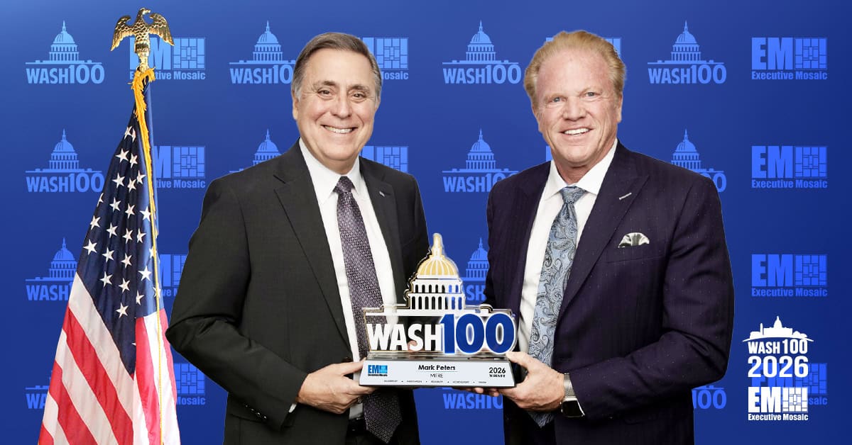 MITRE CEO Mark Peters Accepts 2026 Wash100 Award