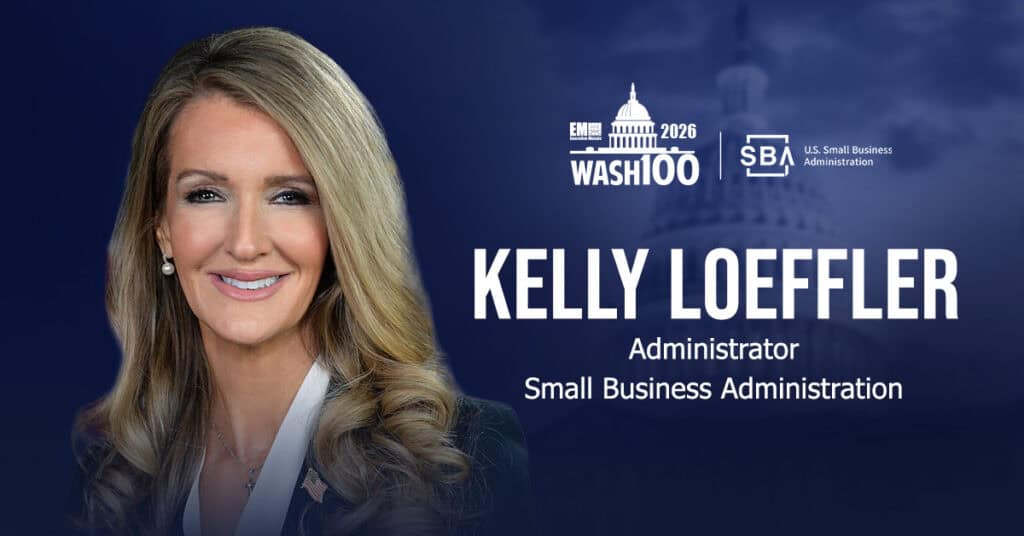 Kelly Loeffler. The SBA administrator has won her first Wash100 Award in 2026. 