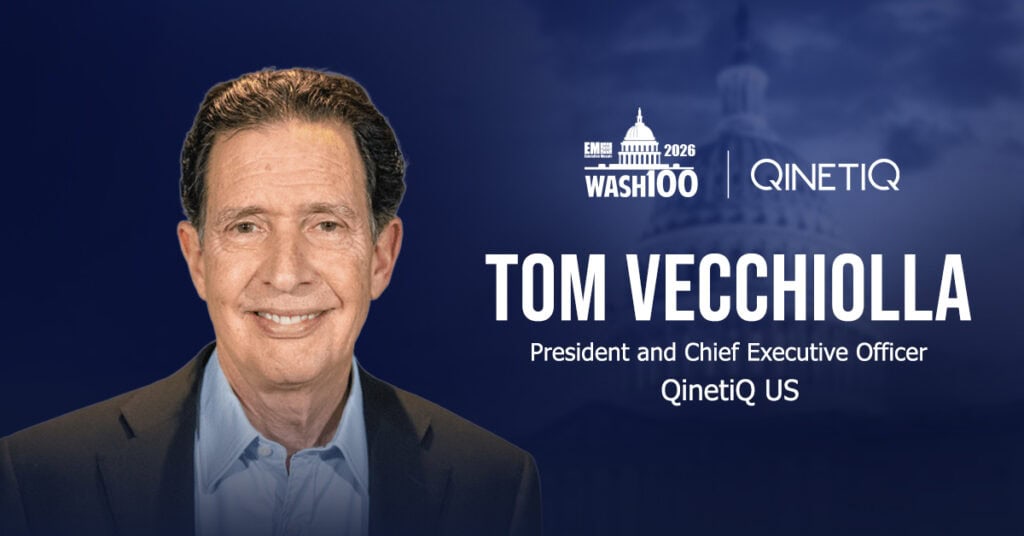 Tom Vechiolla. The QinetiQ US CEO and president is now a three-time Wash100 Award winner.