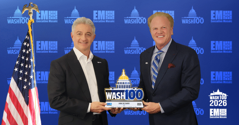 SES CEO Adel Al-Saleh Accepts 2026 Wash100 Award
