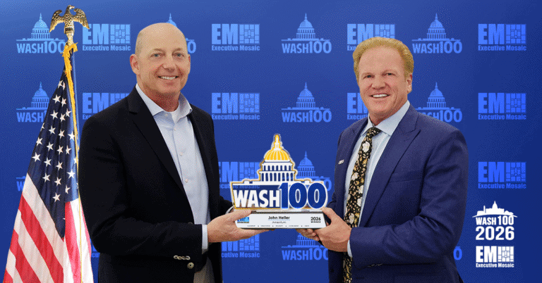 Amentum CEO John Heller Accepts 10th Wash100 Award