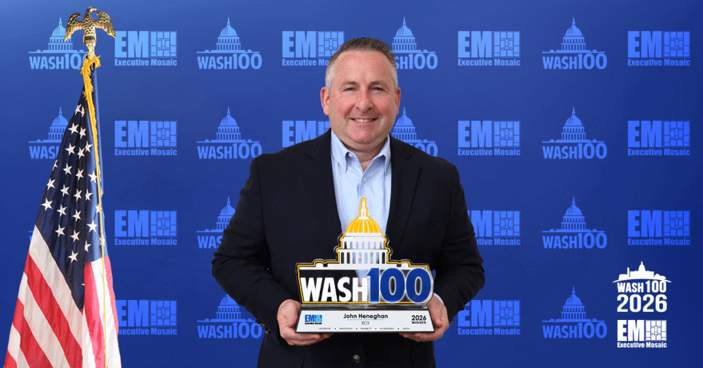 John Heneghan. Everforth’s consulting transformation officer accepted the 2026 Wash100 Award from Executive Mosaic.
