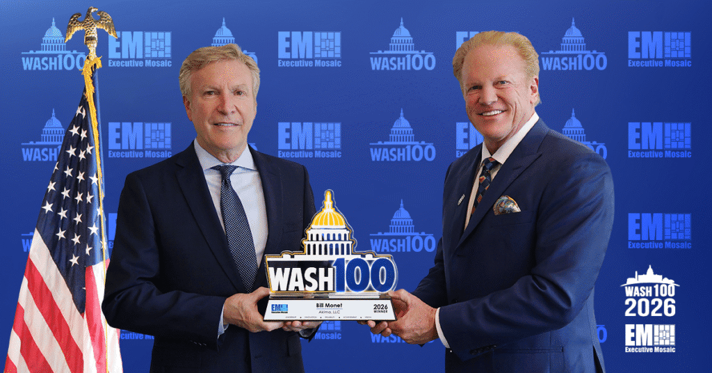 Akima CEO Bill Monet Accepts 2026 Wash100 Award