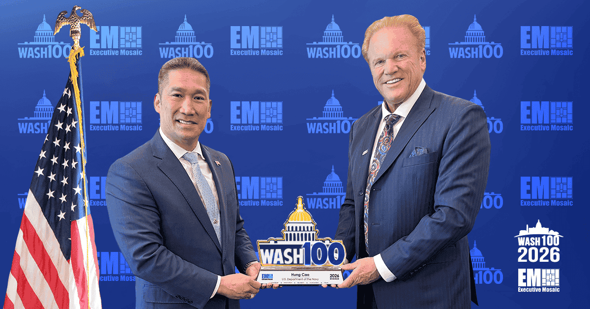 Navy's Hung Cao Honored With 2026 Wash100 Award