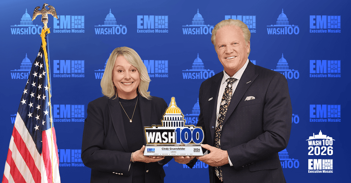 Leidos’ Cindy Gruensfelder Accepts 2026 Wash100 Award