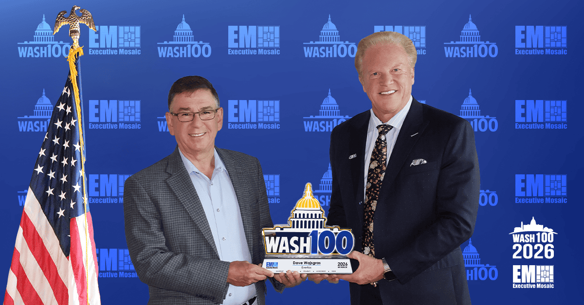 Everfox CEO David Wajsgras Accepts 2026 Wash100 Award Everfox CEO David Wajsgras Accepts 2026 Wash100 Award