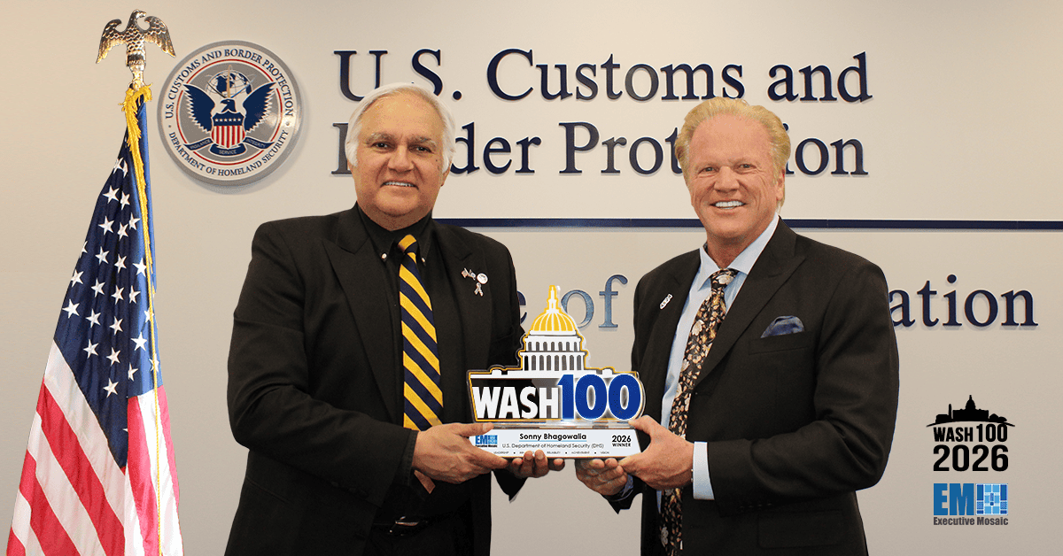 CBP CIO Sonny Bhagowalia Accepts 2026 Wash100 Award