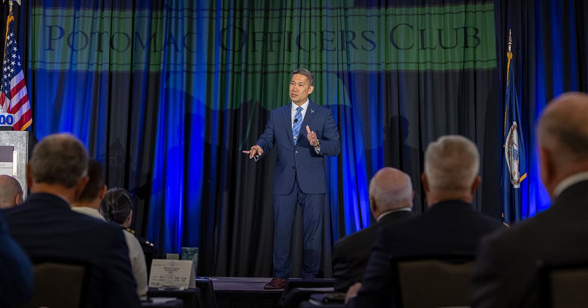 Acting Navy Secretary Hung Cao delivered a keynote speech at the 2026 Navy Summit on Aug. 27. Photo: Executive Mosaic Hung Cao. Cao called on industry to help the Navy at the 2026 Navy Summit